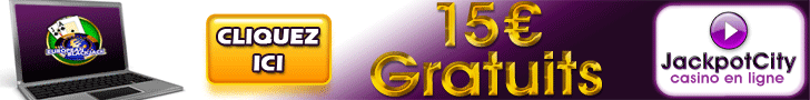 Jackpot City Casino enligne presentent: 15&euro; Gratuits