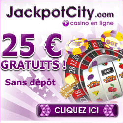 Jackpot City Casino enligne presentent: 25&euro; Gratuits