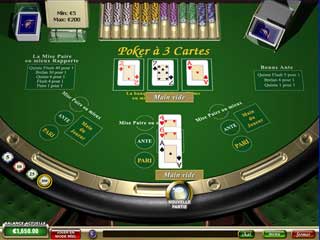 jeu de poker &agrave; 3