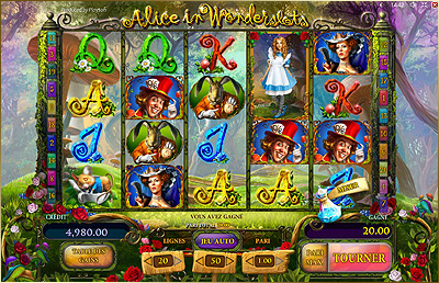 Découvrez la machine à sous Playson : Alice in Wonderslots !!