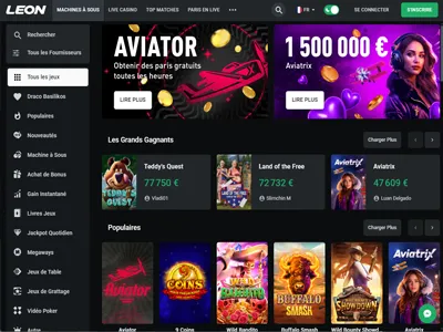 Quels sont les avantages à ouvrir un compte sur le casino en ligne fiable Leon ?