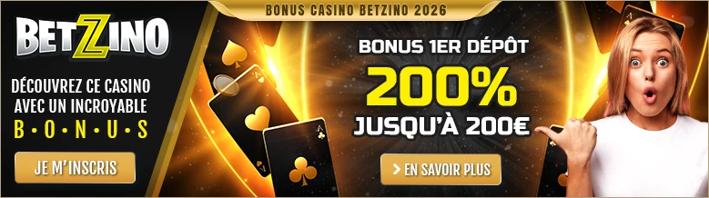 Bonus exceptionnel sur le Casino Betzino