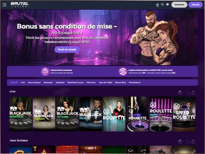 Jouer sur le casino Brutal