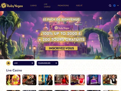 Jouer sur le casino Ruby Vegas : Bonus, promotions et jeux d'argent disponibles