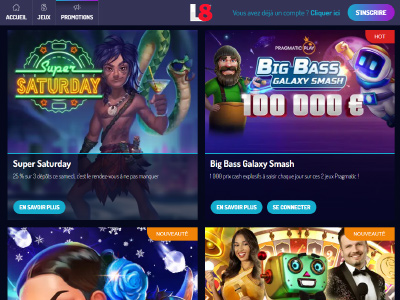 Promotions et bonus disponibles sur le casino Lucky8