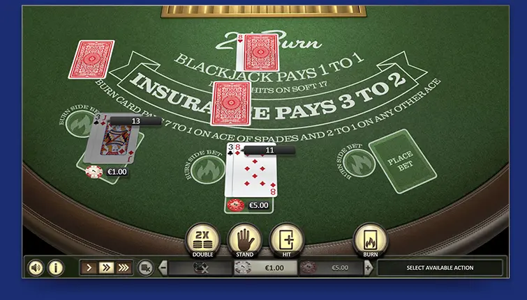 Découvrez le 21 Burn Blackjack, un jeu de casino Betsoft Gaming