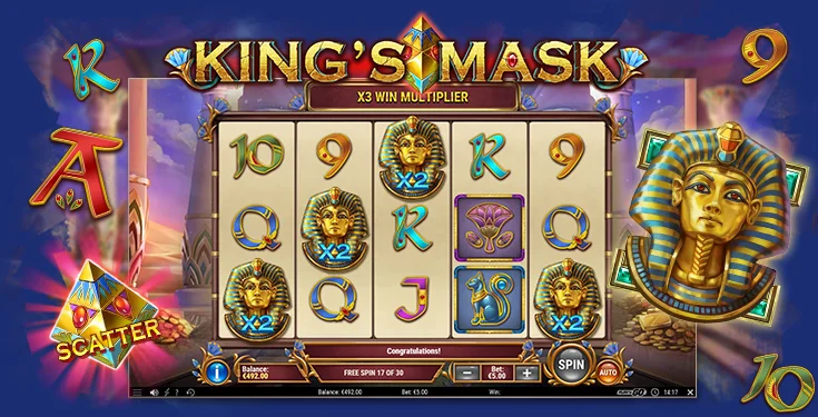 Jeu de casino Play'n Go King's Mask : une aventure égyptienne captivante Jeu de casino Play'n Go King's Mask : une aventure égyptienne captivante
