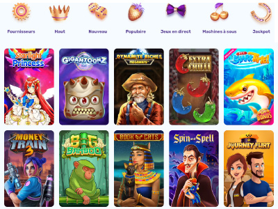 Les jeux d'argent du casino crypto Slots Palace