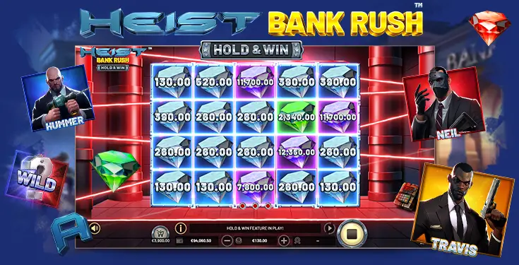 Braquez la banque dans la nouvelle machine à sous argent réel : Heist Bank Rush