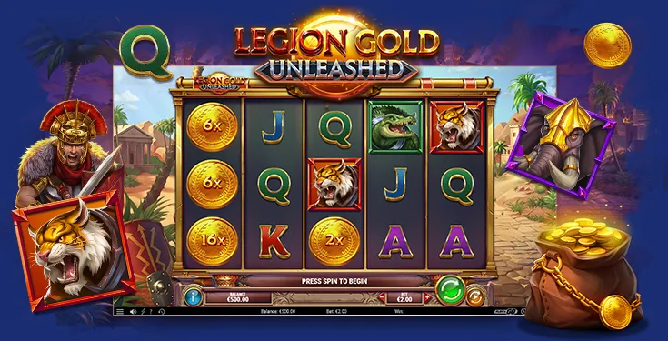 Explore ancient battlefields with Legion Gold Unleashed free online slot